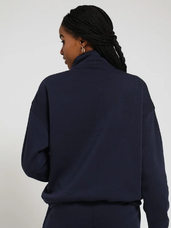 1/4 Zip Active Top - Navy