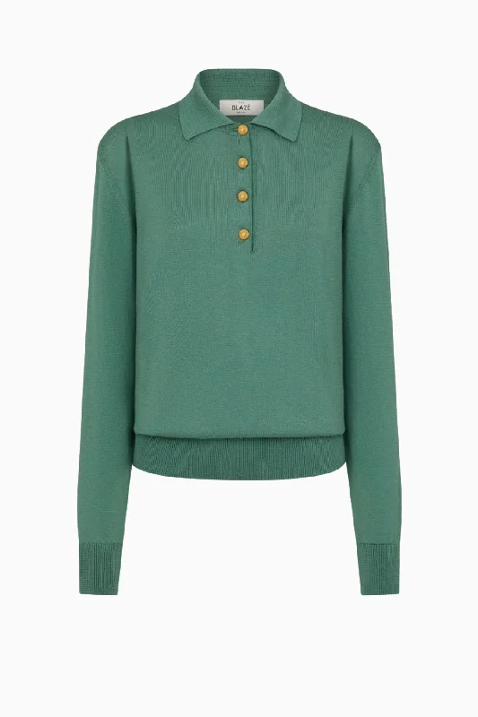 Blazé Milano Alegria Polo Knit Jumper - Mint