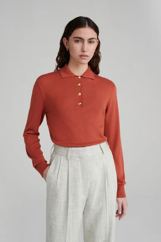 Blazé Milano Alegria Polo Knit Jumper - Rust