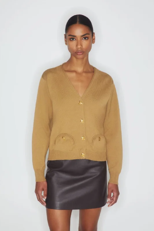 Blazé Milano Sebright V-Neck Cardigan - Camel