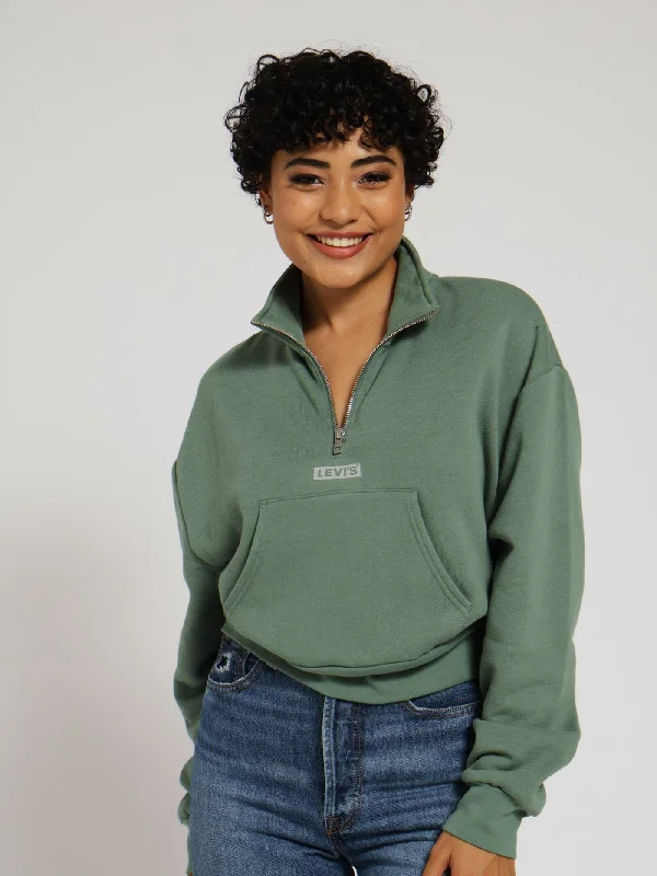 Graphic Sara 1/4 Zip Jacket - Green