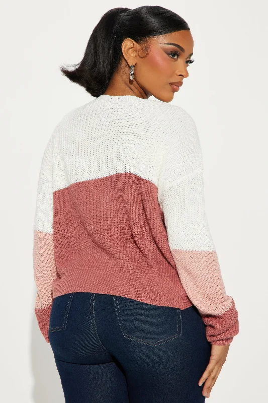 Just A Little Twisted Sweater - Blush