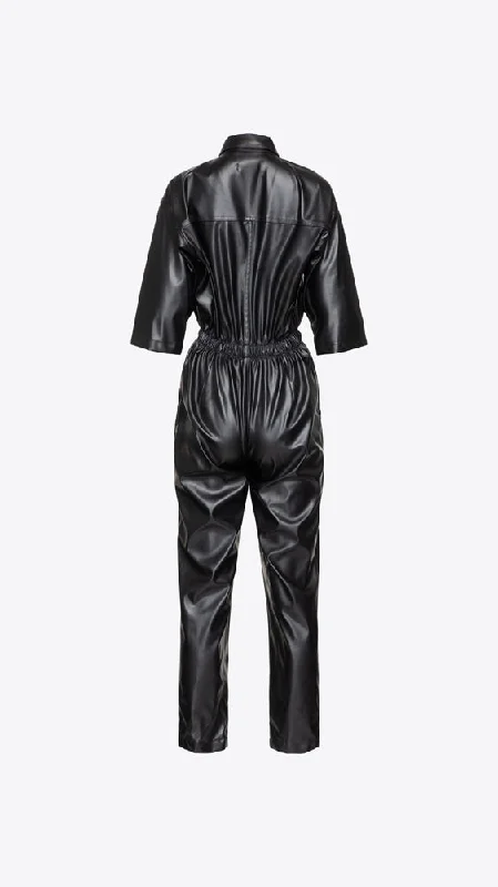 Hope Jumpsuit - Black Leather