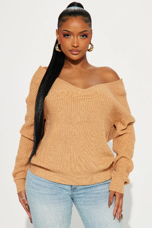 Falls Favorite Girl Sweater II - Camel