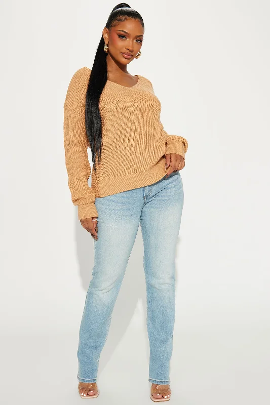 Falls Favorite Girl Sweater II - Camel