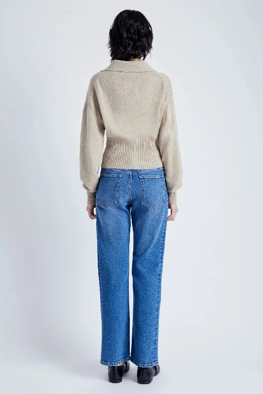 Proenza Schouler Jeanne Cashmere Knit Sweater - Oatmeal