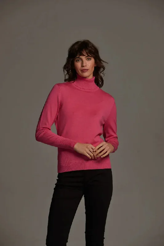 Scorzzo Plain Pink Polo Neck 571