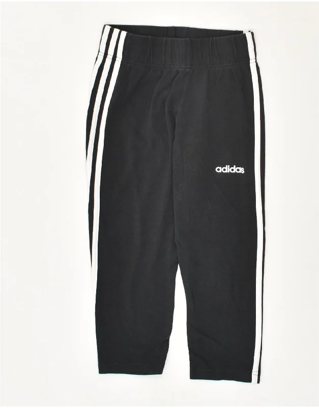 ADIDAS Womens Capri Tracksuit Trousers UK 4/6 XS Black