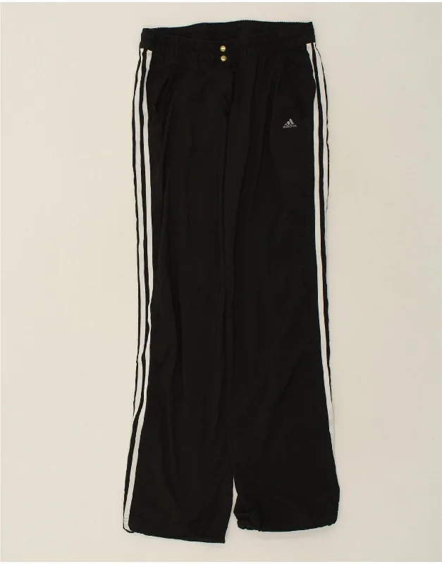 ADIDAS Womens Climalite Tracksuit Trousers UK 12 Medium  Black Polyester