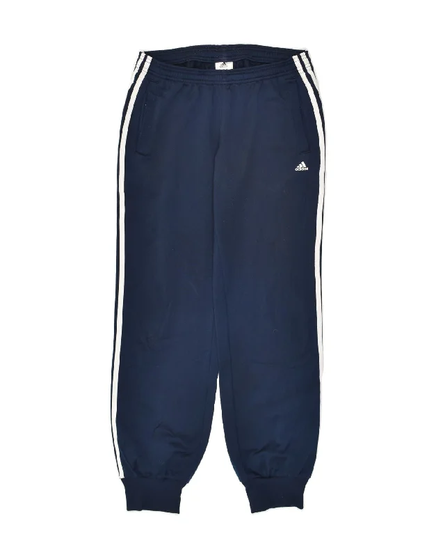 ADIDAS Womens Tracksuit Trousers Joggers UK 4/6 XS Navy Blue Polyester