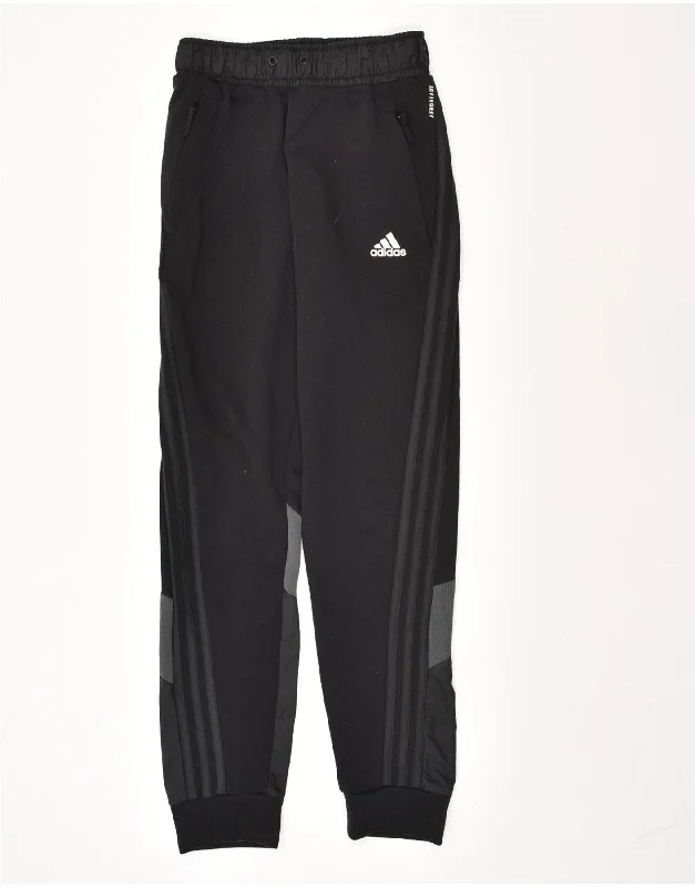 ADIDAS Womens Tracksuit Trousers Joggers UK 6 XS Black Polyester