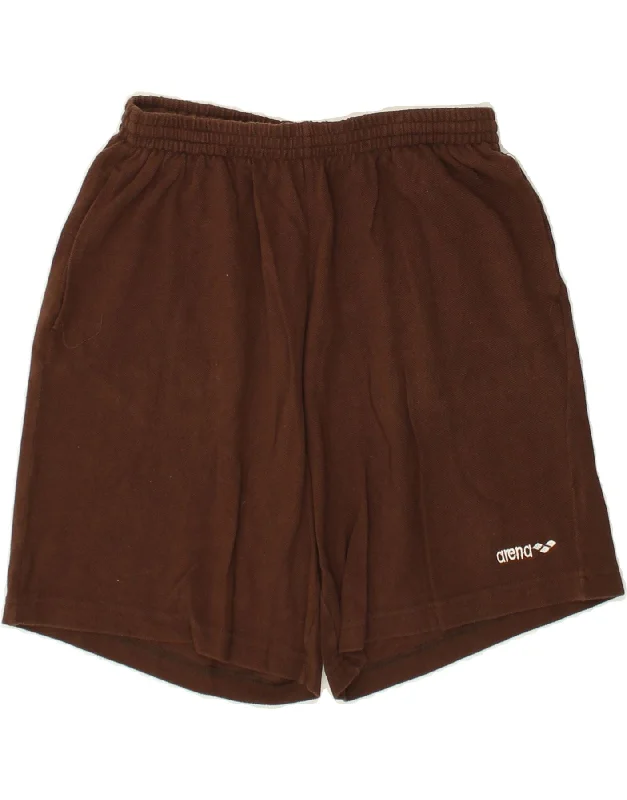 ARENA Womens Sport Shorts IT 44 Medium Brown Cotton