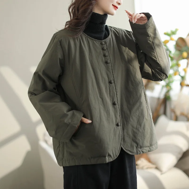 Autumn Winter Loose Retro Casual Cotton Jacket