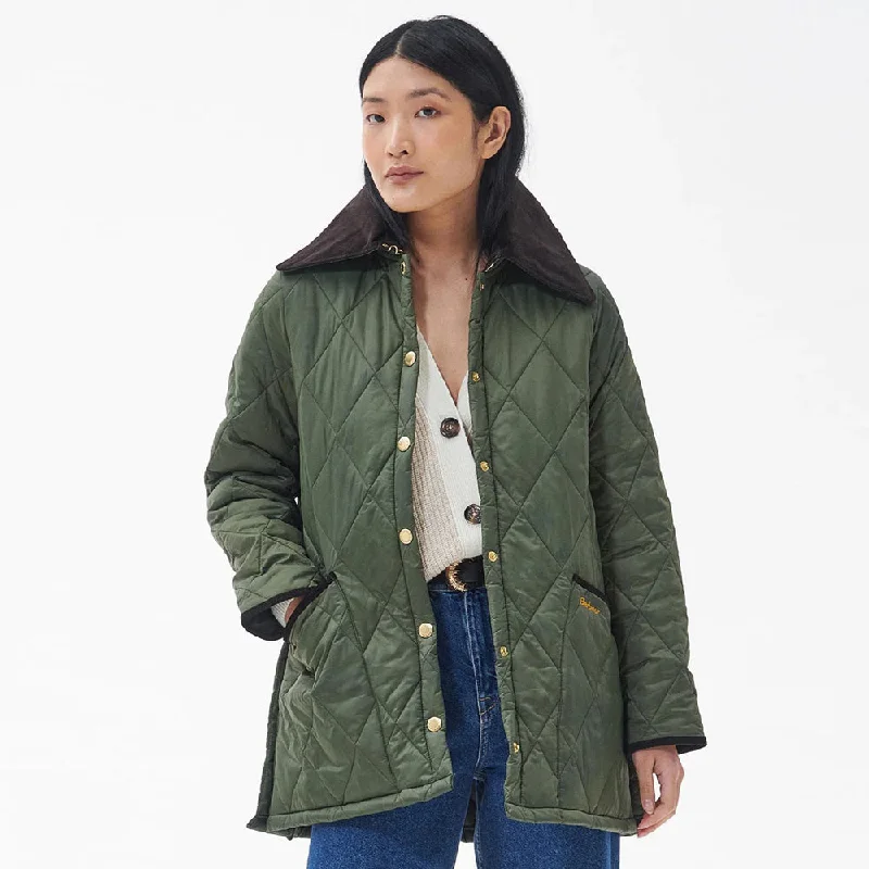 Barbour Modern Liddesdale Quilt Olive