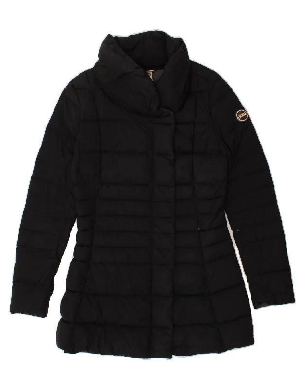 COLMAR Womens Padded Coat IT 42 Medium Black Polyamide