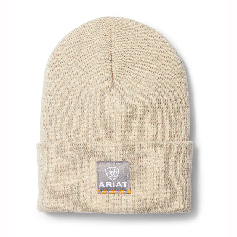 10046839 Ariat Woman's Rebar Watch Cap Beanie - Stone