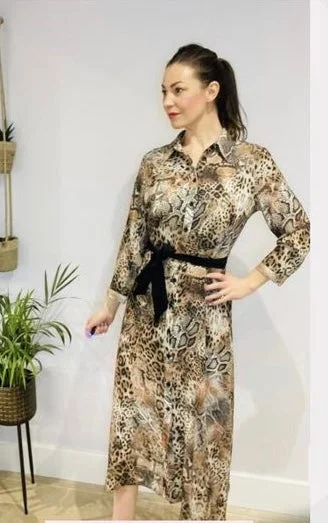 ELLA BOO 2188 Animal Print Dress