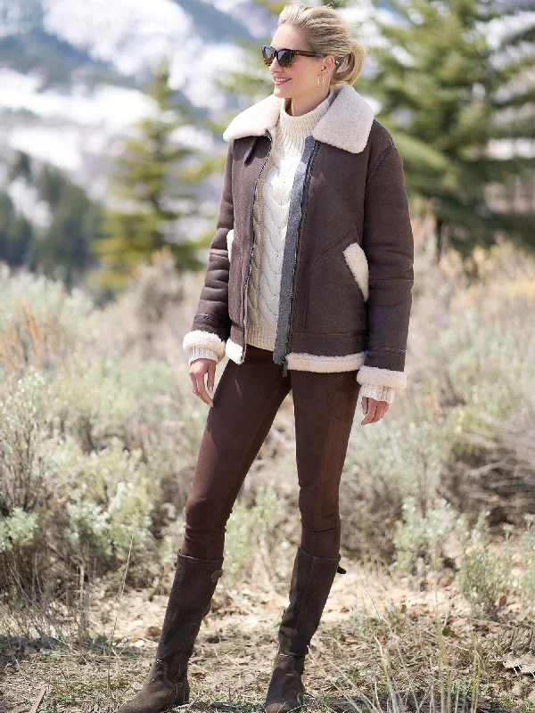 Emilie Shearling Moto Jacket