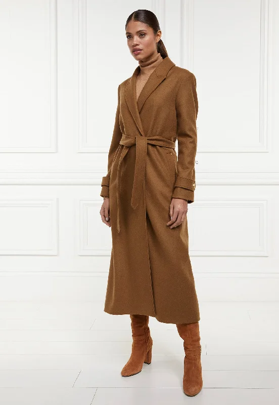 Wrap Coat - Dark Camel