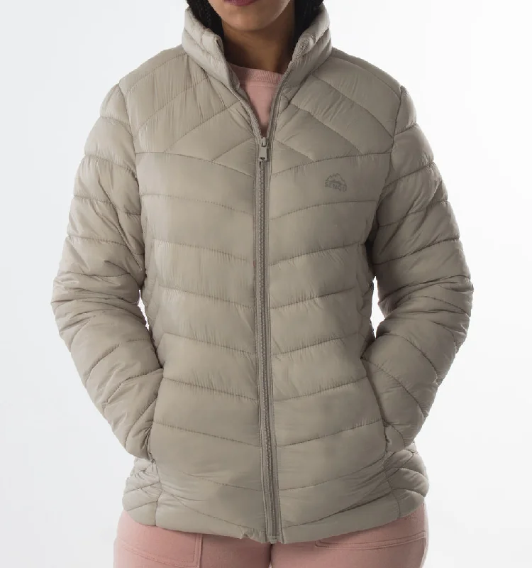 LADIES PUFFER JACKET – GREY