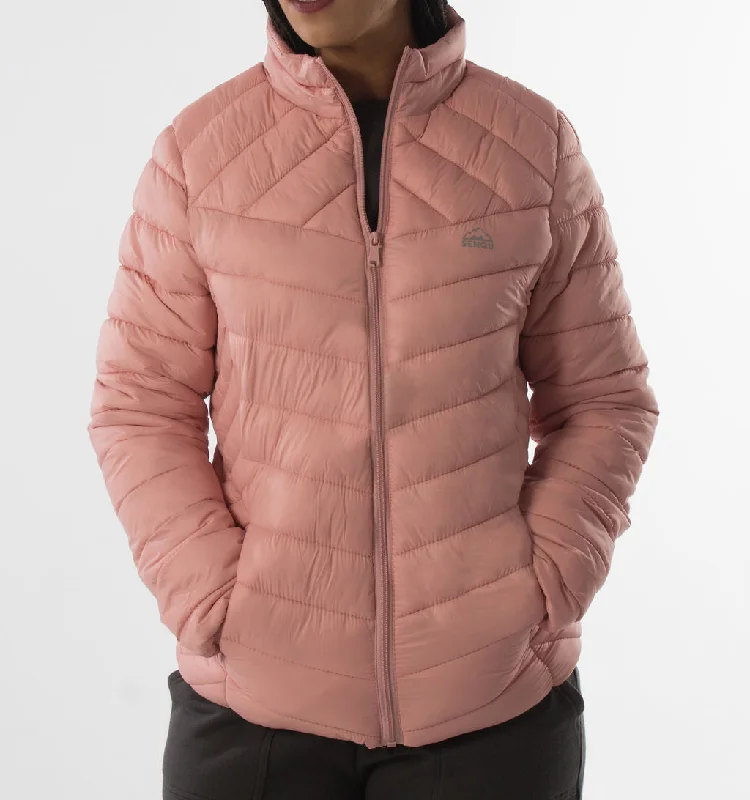 LADIES PUFFER JACKET – PINK