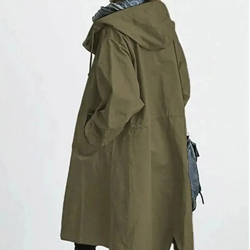 Waterproof jacket mid-length windbreaker