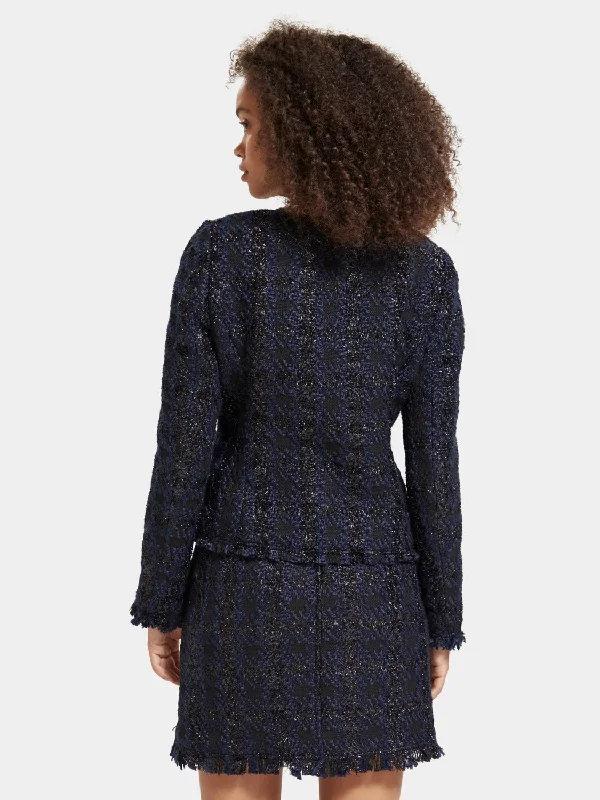 Lurex houndstooth blazer