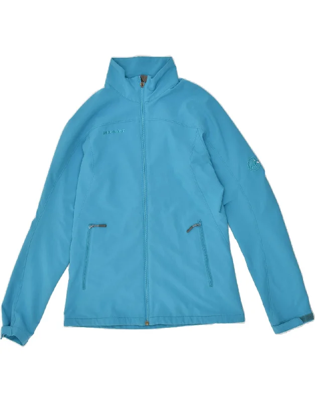 MAMMUT Womens Tracksuit Top Jacket UK 14 Medium Blue Polyester