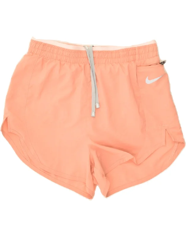 NIKE Womens Sport Shorts UK 4 XS Orange