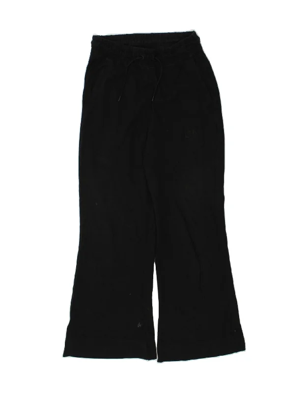 NIKE Womens Tracksuit Trousers UK 4 XS Black Cotton