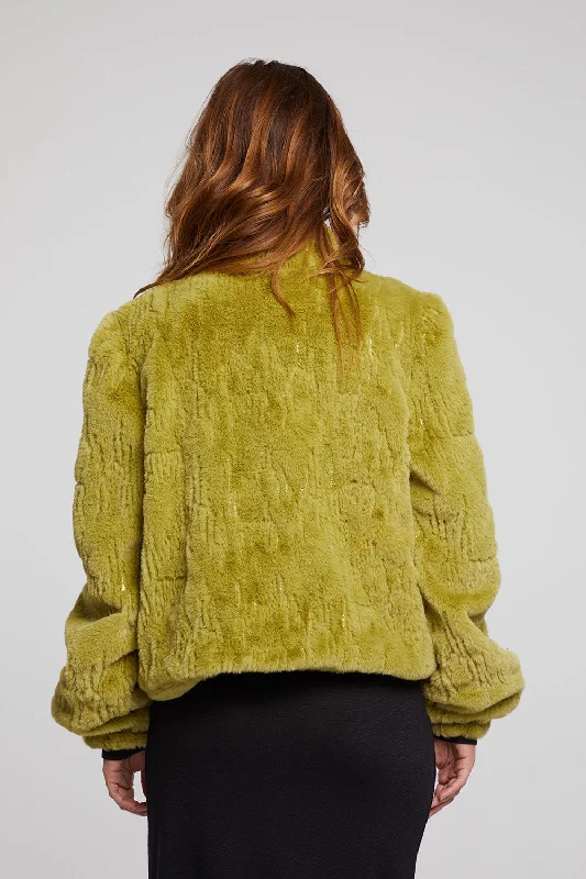 Puff Sleeve Green Olive Jacket