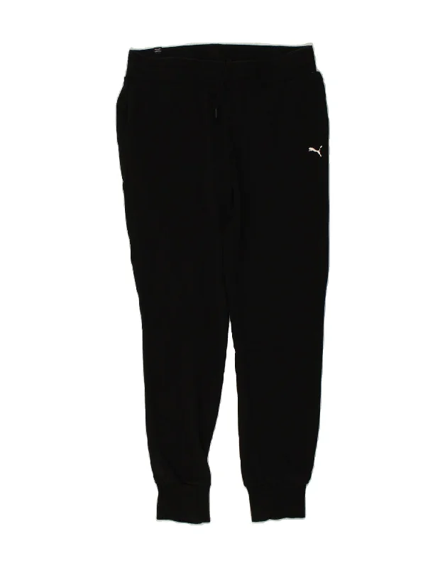 PUMA Womens Tracksuit Trousers Joggers UK 12 Medium  Black