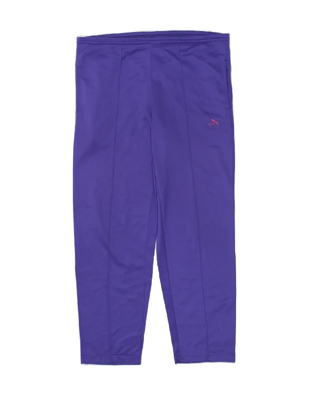 PUMA Womens Tracksuit Trousers Large Purple Polyester