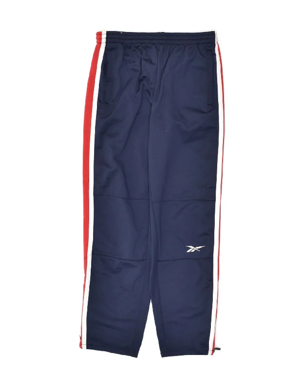 REEBOK Womens Tracksuit Trousers UK 16 Large  Navy Blue Polyester