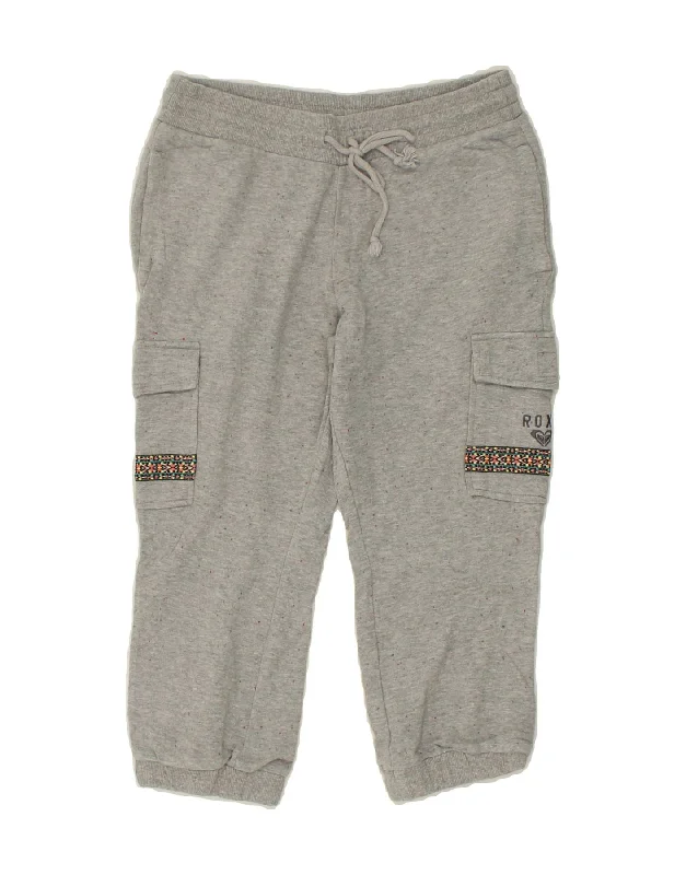 ROXY Womens Capri Tracksuit Trousers Joggers UK 10 Small Grey