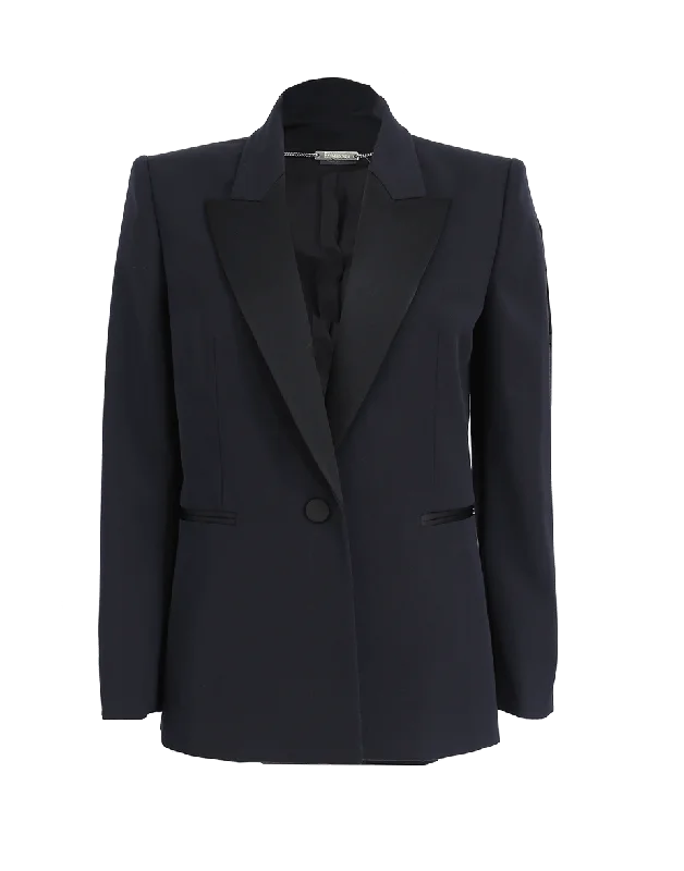 Satin Lapel Blazer