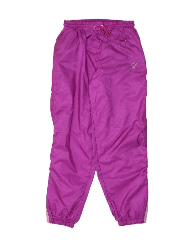 VINTAGE Womens Tracksuit Trousers Joggers UK 18 XL Purple Polyamide