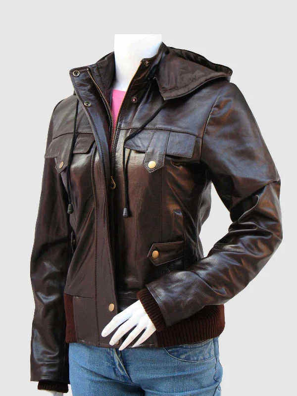 Leather Jacket With Hoodie