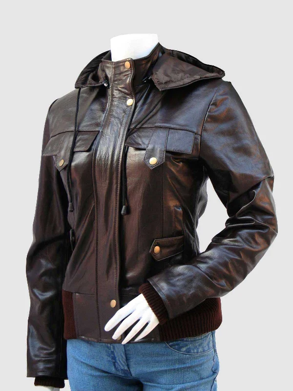 Leather Jacket With Hoodie