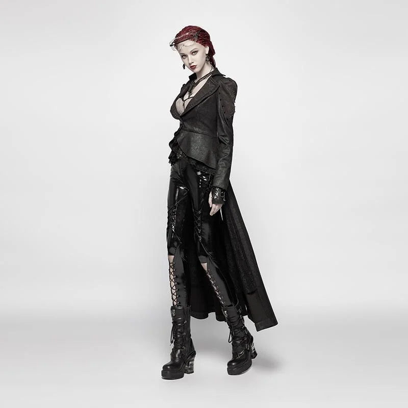 Women's Goth Victorian High-Low Tail Coat