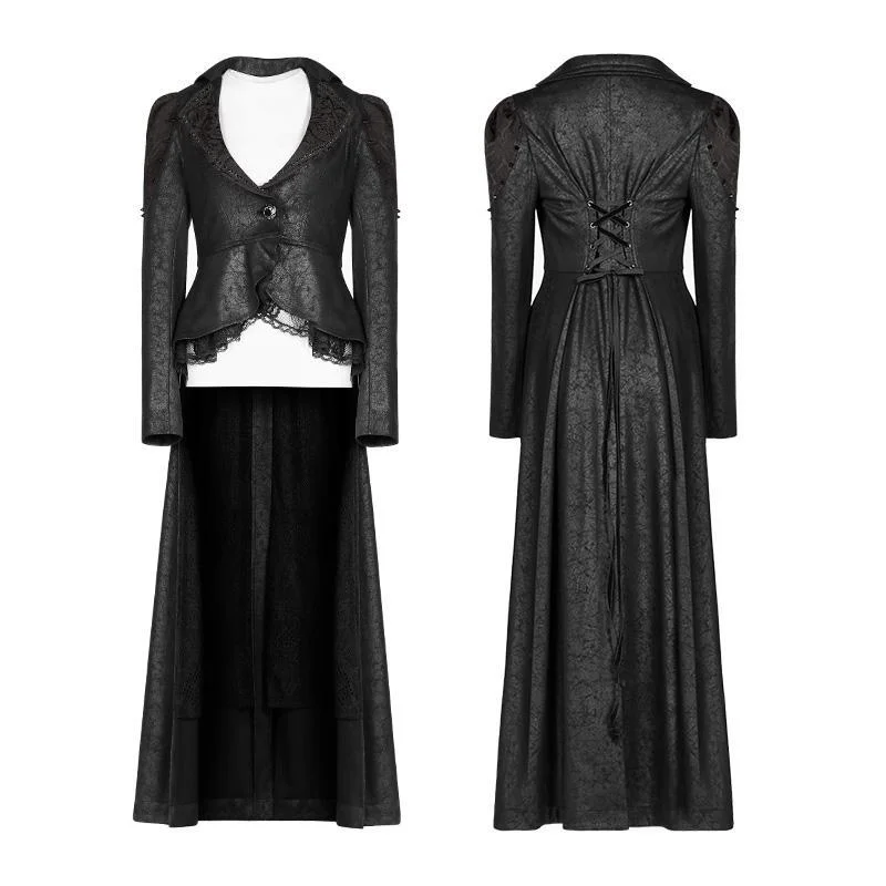 Women's Goth Victorian High-Low Tail Coat