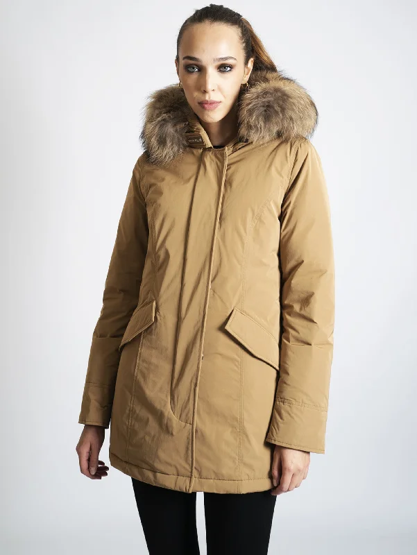 Giaccone Parka in Shape Memory Tabacco