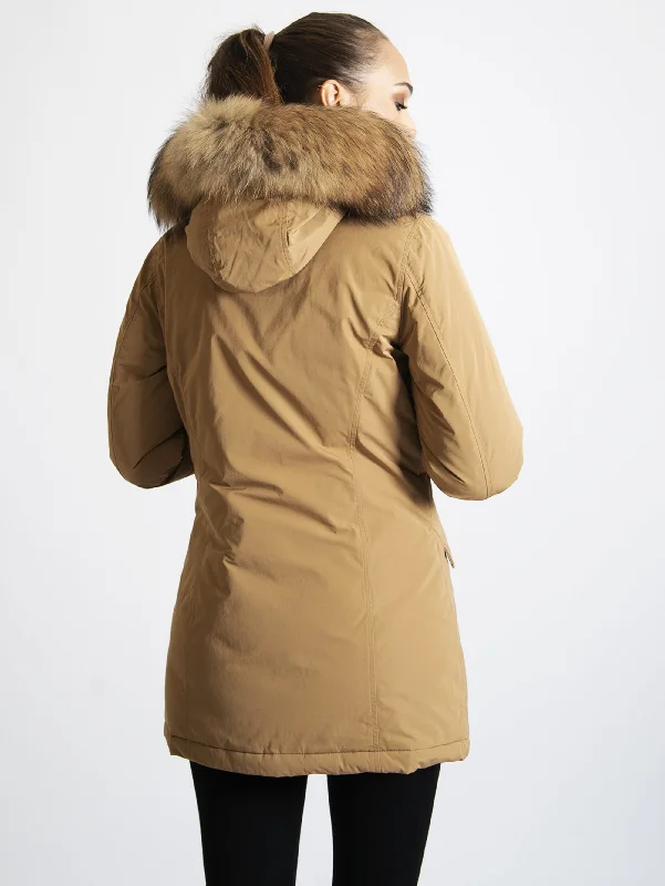 Giaccone Parka in Shape Memory Tabacco