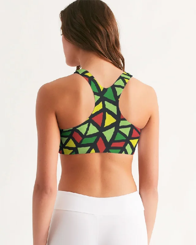 AKH African Symmetry Art Women's Seamless Sports Bra