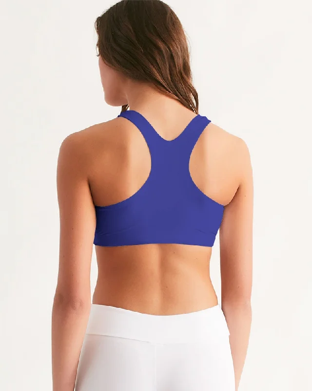 AKH Blue Women's Seamless Sports Bra