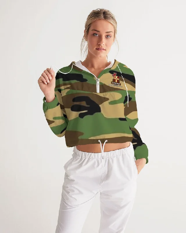 AKH Camouflage Women's Cropped Windbreaker