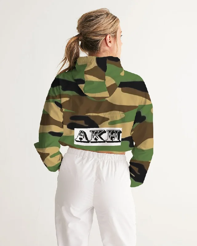 AKH Camouflage Women's Cropped Windbreaker