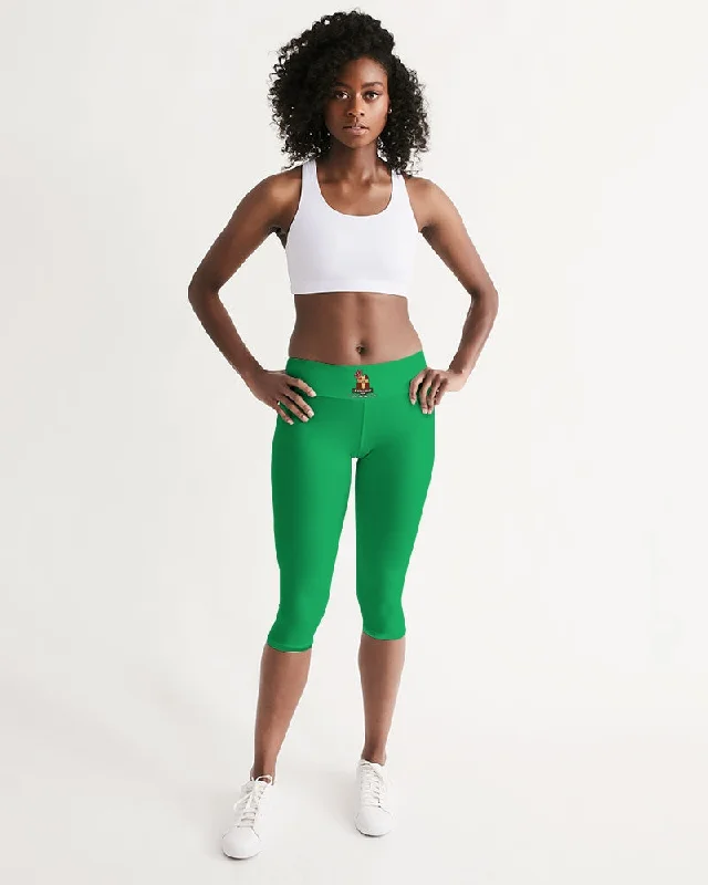 AKH Green Women's Mid-Rise Capri