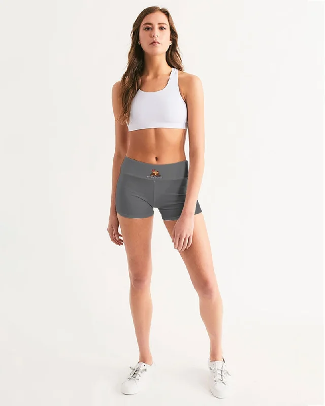 AKH Grey Women's Mid-Rise Yoga Shorts