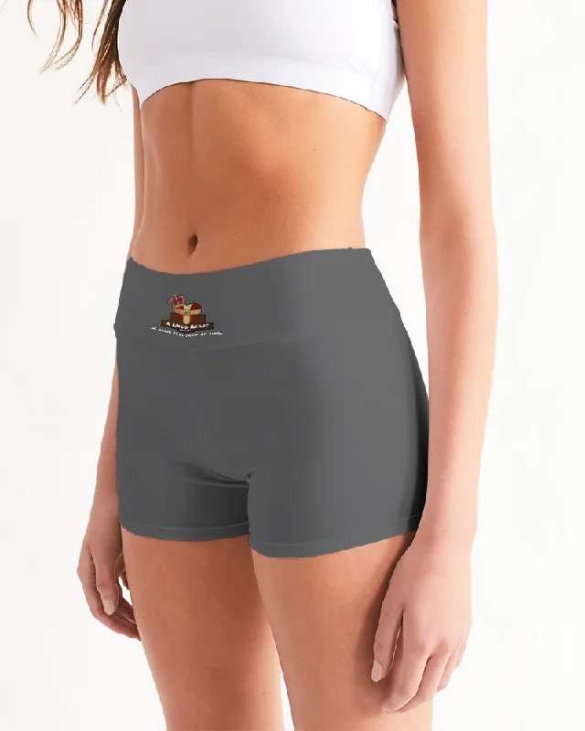 AKH Grey Women's Mid-Rise Yoga Shorts